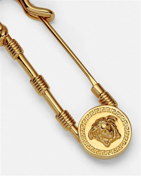 versace safety pin brooch|Safety Pin Brooch Gold .